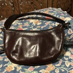 Brown Leather Hobo  clutch
